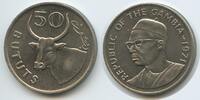 Gambia 50 Bututs G12851 - Präsident Dawda Jawara - Ochse - African domestic ox -