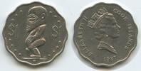 Cook Inseln 1 Dollar 1987 G12639 - Tangaroa Queen Elizabeth II. Cook Islands Vorzüglich