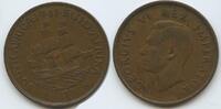 Südafrika 1 Penny G9544 - Ship Dromedaris - King George VI. 1936-1952 South Africa Suid-Afrika -