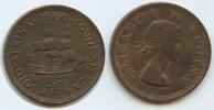 Südafrika 1 Penny G9383 - Ship Dromedaris - Queen Elizabeth II. South Africa Suid-Afrika -