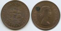 Südafrika 1 Penny G9384 - Ship Dromedaris - Queen Elizabeth II. South Africa Suid-Afrika -