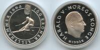 100 Kroner Silber 1993 Norwegen GB1397 - Olympiade 1994 Lillehammer - Alpine Skiing Norway Polierte Platte