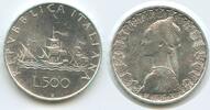 Italien Republik 500 Lire Silber M#7618 - Christopher Columbus's ships, Nina, Pinta, Santa Maria - Italy Italia -