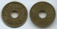 Deutschland Bundesrepublik Bayern Biermarke 1 Bier Wertmarke Bierzeichen M#5116 - Flötzinger Bräu Rosenheim Germany Beer-Token Jeton -