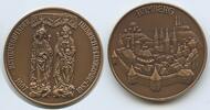 Deutschland Bundesrepublik Bayern Bronzemedaille GX582 - Bamberg - Bistumsgründer Heinrich und seine Gemahlin Kunigunde -