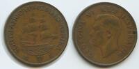 Südafrika 1 Penny G9377 - Ship Dromedaris - King George VI. 1936-1952 South Africa Suid-Afrika -
