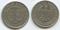 Deutsches Reich Weimar 50 Reichspfennig 1933 G Karlsruhe S0319 - SEHR RAR Germany Weimar Republic Fast Vorzüglich