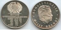 Deutschland Bundesrepublik Silbermedaille M#5182 - Bundeskanzler Willy Brandt - Deutsche Bundestagswahlen 28.9.1969 -