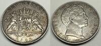 2 Gulden Silber (Doppelgulden, Zwey Gulden) 1845 Bayern München M#1016 - Ludwig I. 1825-1848 Kingdom of Bavaria Sehr Schön - Vorzüglich, Patina