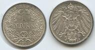 Deutsches Reich Kaiserreich 1 Mark Silber 1915 A Berlin G10244 - Wilhelm II. Germany Empire Fast unzirkuiert, leichte Patina