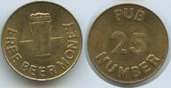 Großbritannien Great Britain United Kingdom Biermarke Jeton Beer Token Wertmarke Bierzeichen G12123 - Free Beer Money - Pub Number 25 -