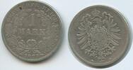 Deutsches Reich Kaiserreich 1 Mark Silber G10281 - Germany Empire Wilhelm I. -