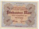Deutsches Reich Weimar Sachsen 500 Mark Banknote Paper Money GB443 - Halle an der Saale - Stadthauptkasse zu Halle -