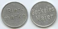Deutschland Bundesrepublik Baden-Württemberg Biermarke Bier Wertmarke Bierzeichen T255 - Göckeles-Maier Stuttgart - Germany Beer-Token -