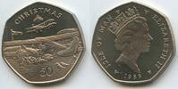 50 Pence 1985 Insel Man G9990 - Weihnachten - Christmas - Queen Elizabeth II. - Isle of Man Unzirkuliert, leicht angelaufen