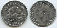 Kanada 5 Cents Chrom G6512 - Biber Georg VI. 1936-1952 Canada -