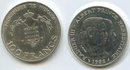 Monaco 100 Francs Silber M#5856 - Heir Apparent Prince Albert - Rainier III. 1949-2005 -