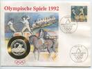 Deutschland Bundesrepublik Medaille im Numisbrief GN680m - Olympische Spiele MCMXCII 1992 Barcelona Erstausgabe -