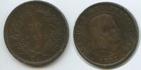 Portugal 20 Reis 1892 G7909 - Carlos I. 1889-1908 Sehr schön -