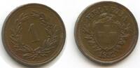Schweiz 1 Rappen G16493 - Helvetia Switzerland Suisse -