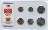 Trinidad & Tobago 1 Cent - 1 Dollar KMS GN692m - Kursmünzensatz Coin Mint Set -