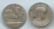 Italien Königreich 1 Lira Silber M#6977 - Quadriga with standing female - Victor Emmanuel III. 1900-1946 Italy -