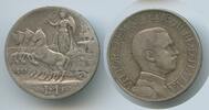 Italien Königreich 1 Lira Silber M#6981 - Quadriga with standing female - Victor Emmanuel III. 1900-1946 Italy -