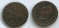 Frankreich Paris Un Centime M#7034 - France First Republic -