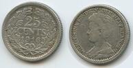 Niederlande 25 Cents Silber G14492 - Wilhelmina I. 1890-1948 Netherlands -