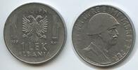 Albanien Italienische Besetzung 1 Lek G6684 - Victor Emmanuel III. Shqipëria Albania Italian Occupation WWII. -