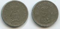 Norwegen 10 Öre (10 Øre) Silber G4855 - Oscar II. 1872-1905 Norway -