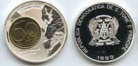 Saint Thomas and Prince Islands 2000 Dobras 1 Euro Silber G0163 - Austria - 50 Groschen Year of the EURO - Saint Tome & Pricipe -