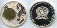 Saint Thomas and Prince Islands 2000 Dobras 1 Euro Silber 1999 G0165 - Germany - 5 Pfennig Year of the EURO - Saint Tome & Pricipe Polierte Platt...