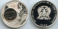 Saint Thomas and Prince Islands 2000 Dobras 1 Euro Silber 1999 G0166 - Ireland - 5 Pence Year of the EURO - Saint Tome & Pricipe Polierte Platte,...
