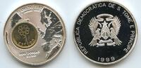 Saint Thomas and Prince Islands 2000 Dobras 1 Euro Silber 1999 G0169 - Portugal - 1 Escudo Year of the EURO - Saint Tome & Pricipe Polierte Platt...