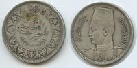 Ägypten 5 Piastres (5 Qirsh) Silber H0208 - König Farouk Egypt -