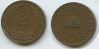 Ungarn Magyar Királyi Váltó Kaiserreich Österreich 2 Filler G14427 - Franz Joseph I. 1848-1916 Hungary -