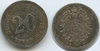 Deutsches Reich Kaiserreich 20 Pfennig Silber G10175 - Wilhelm I. 1871-1888 Germany Empire -