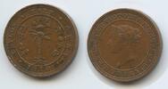 Ceylon Sri Lanka ½ Cent (Half Cent) G6096 - British Queen Victoria -