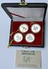 China Volksrepublik 4 x 5 Yuan Silber GN624 - RAR Elephant, Rhinoceros, Winged creature, Leopard -