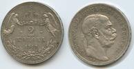 Ungarn Kaiserreich 2 Korona Silber G5758 - Kaiser Franz Joseph I. 1848-1916 Hungary -
