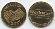 Österreich Wien Glücksbringer Glücksmünze Neujahrsmünze L2229 - Workstar Personaldienstleistungen - Glückswürfel - Viel Glück -