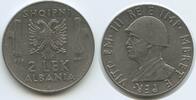 Albanien Italienische Besetzung 2 Lek G6713 - Victor Emmanuel III. Shqipëria Albania Italian occupation -