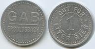 Deutschland Bayern Ergoldsbach Biermarke Gut für 1 Liter Bier Wertmarke T547 - GAB - Graf Arco Brauerei Bierzeichen -
