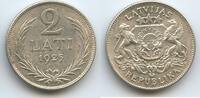Lettland 2 Lati Silber M#5760 - Latvia Latvijas Republika -