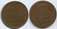 Ungarn Kaiserreich Egy Krajczár G5357 - Freiheitskampf Hungary War of Independence Coinage -