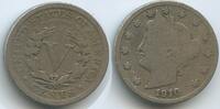 Vereinigten Staaten von Amerika 5 Cents Liberty Nickel (V Cents) 1910 G9443 - United States USA Schön