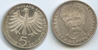 Deutschland Bundesrepublik 5 Mark Silber 1975 G Karlsruhe S0113 - Albert Schweitzer 1875-1965 BRD Vorzüglich - Unzirkuliert