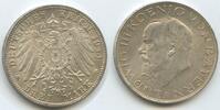 Bayern Königreich 3 Mark Silber S0531 - Ludwig III. 1913-1918 RAR -