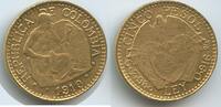 5 Pesos Gold 1919 Kolumbien M#5483 - Minenarbeiter - Republic of Colombia Vorzüglich